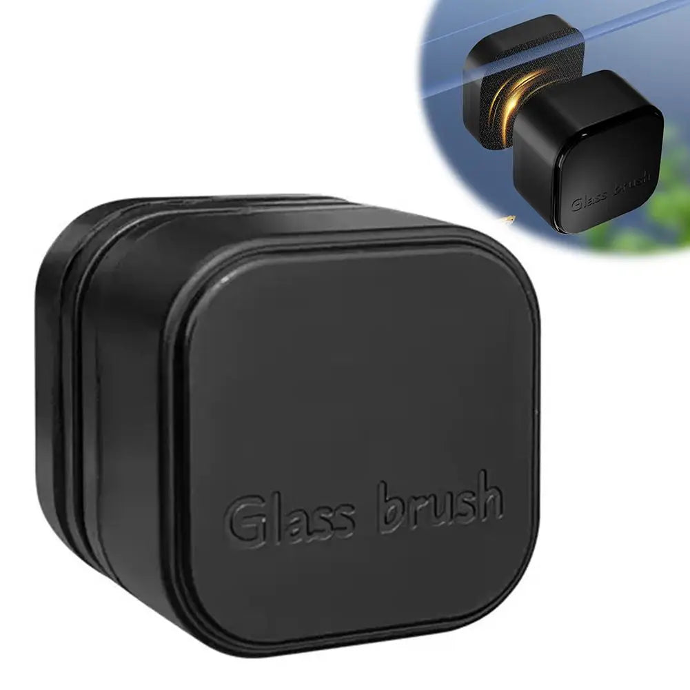 Limpador de vidro magnético para mini aquário, ferramenta de limpeza e manutenção, escova sem pontos cegos, acessórios