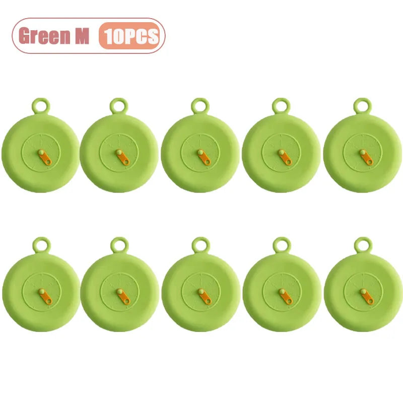 Conjunto de Tampas para Alimentos, Tampas Redondas Resistentes ao Calor, Tampas Universais para Sobras de Refrigerador, Tampas Reutilizáveis para Cozinha
