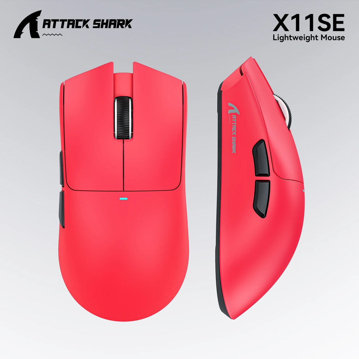 Mouse Gamer Sem Fio Attack Shark X11 X11SE 3 Modos, PAW3311, 22000DPI, 400IPS, Mouse Gamer para PC