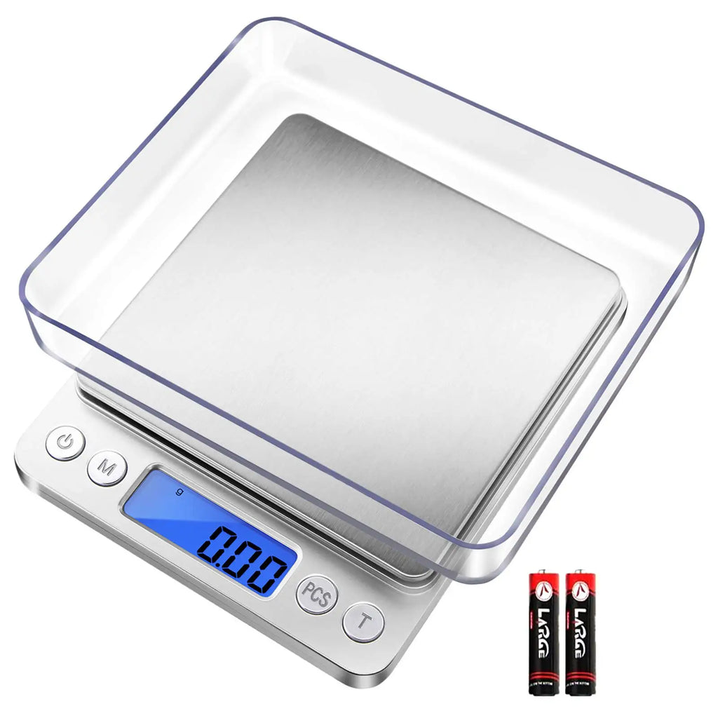 Balança digital de cozinha, 500/1kg/2kg/3kg, pequena balança de joias, balança de alimentos, peso digital, grama e oz, balança digital de grama
