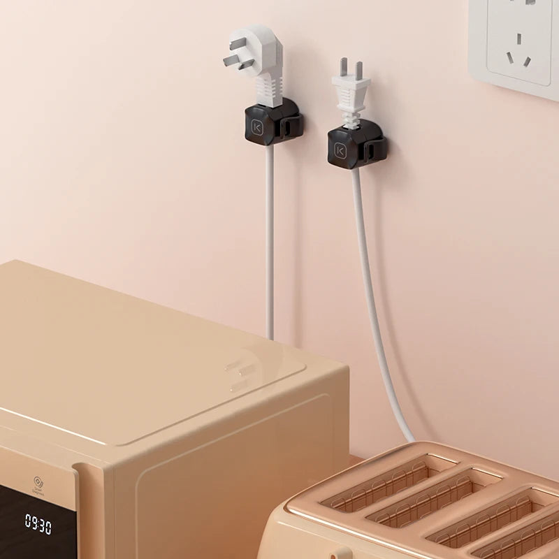 KUULAA 3/6 Pcs Clipe de cabo Suporte de cabo Adesivo Fio Keeper Organizador de cabos para escritório doméstico sob gerenciamento de mesa