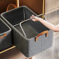 Organizador Guarda Roupa Suporte de Aço E Placa de Fundo Rígida Com Alças Resistente Volume Dobrável Para Calças