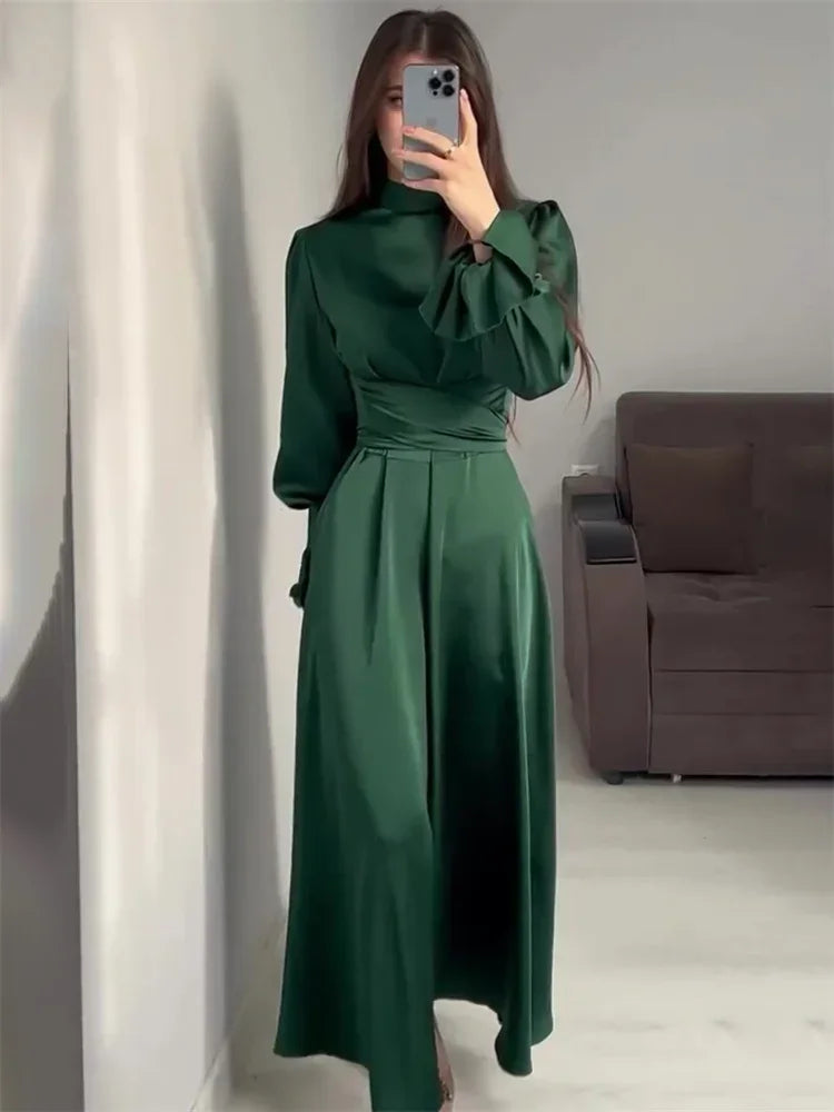 Vestido Maxi Feminino Elegante com Babados - Longo Patchwork Festa