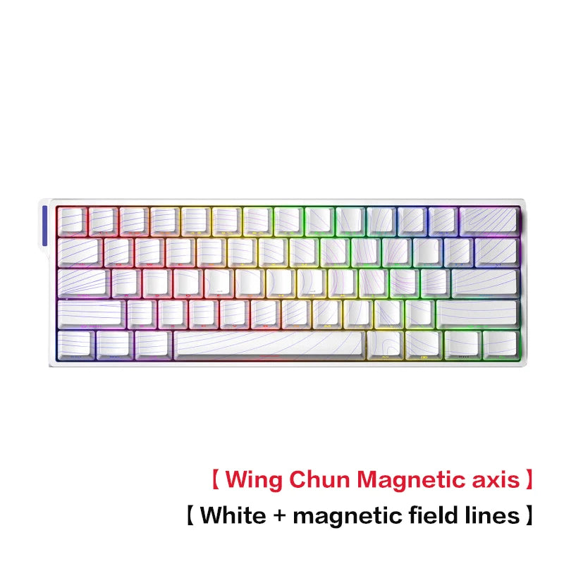 Teclado AULA WiN 60 Eixo Magnético RT Personalizado Mecânico Conexão com Fio para Jogos com Driver para Taxa de Resposta de 8K