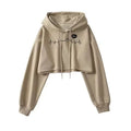Moletom Cropped Feminino com Capuz - Streetwear Coreano Sexy