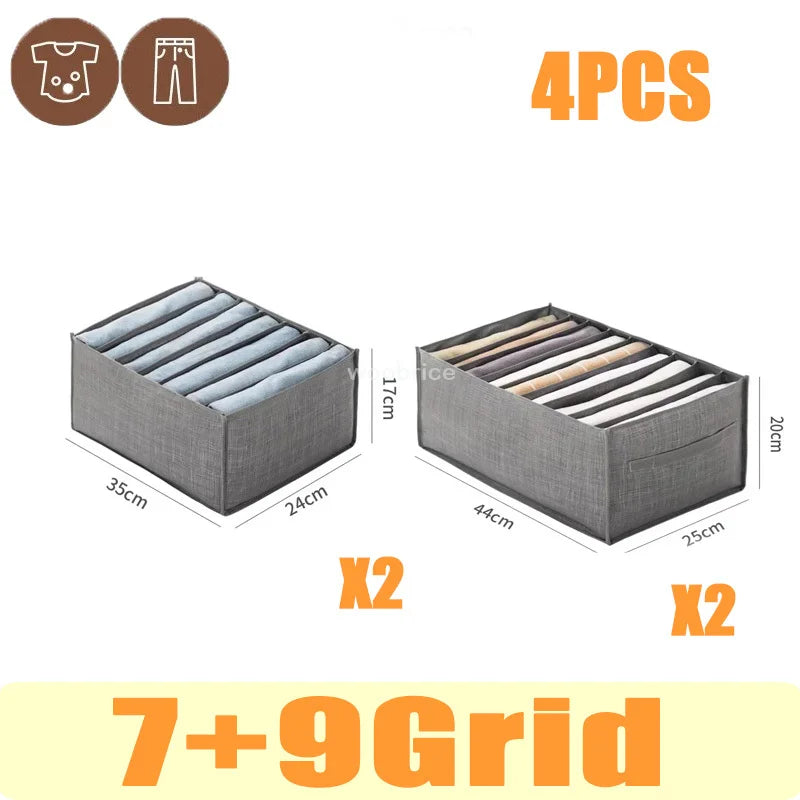 Organizador para Gavetas Organizador de Roupas Calças  Caixa de Armazenamento para Calças, Organizador de Gaveta para Calças Jeans, Meias, Roupa Íntima  Armazenamento de Guarda-Roupa para Camisetas