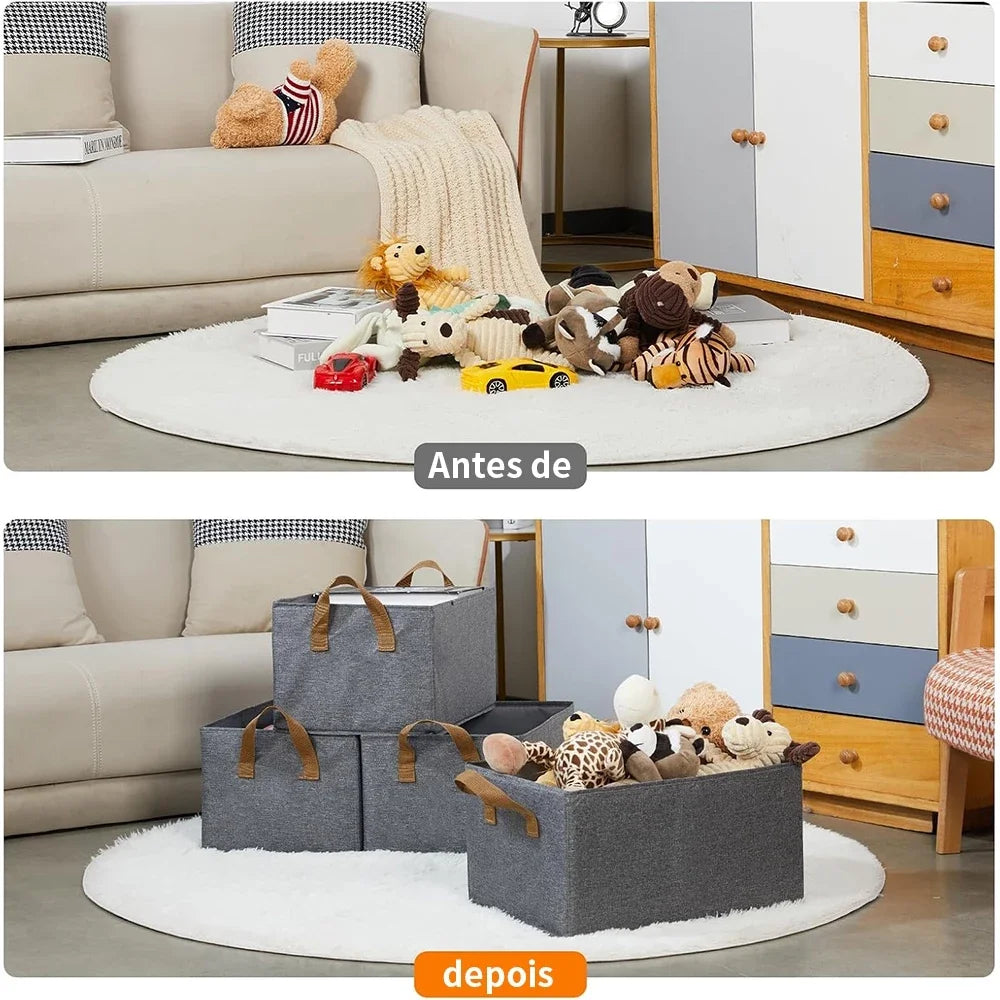 Organizador Guarda Roupa Suporte de Aço E Placa de Fundo Rígida Com Alças Resistente Volume Dobrável Para Calças