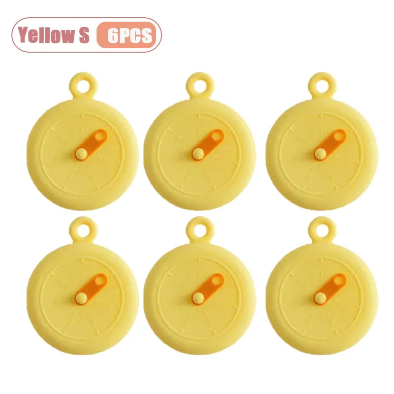 Conjunto de Tampas para Alimentos, Tampas Redondas Resistentes ao Calor, Tampas Universais para Sobras de Refrigerador, Tampas Reutilizáveis para Cozinha