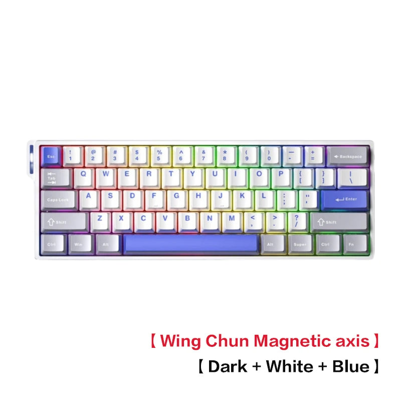 Teclado AULA WiN 60 Eixo Magnético RT Personalizado Mecânico Conexão com Fio para Jogos com Driver para Taxa de Resposta de 8K