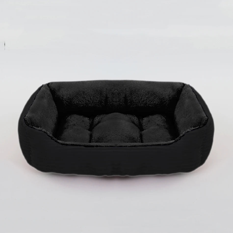 Cama Pet Quadrada Pelúcia - Sofá Confortável para Cães e Gatos