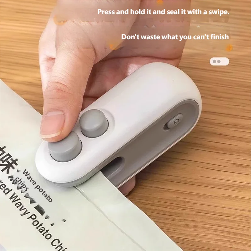 Mini máquina de selagem usb recarregável, selador de calor, saco de armazenamento, pacote de plástico, selador de alimentos, clipe, portátil, selador de calor de alimentos
