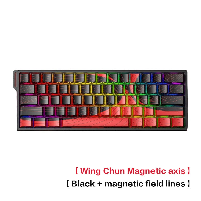 Teclado AULA WiN 60 Eixo Magnético RT Personalizado Mecânico Conexão com Fio para Jogos com Driver para Taxa de Resposta de 8K