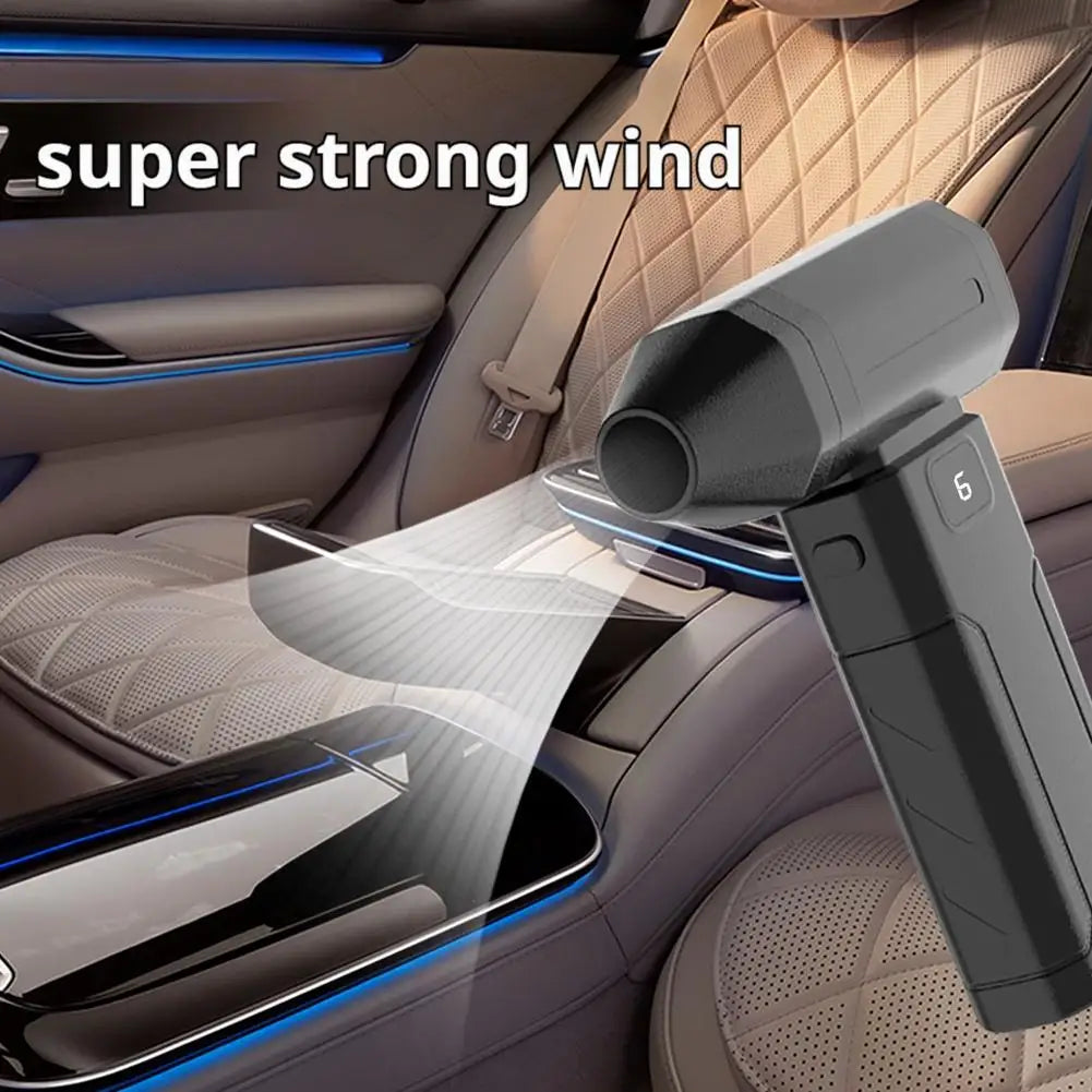 X8 sem escova turbo jet ventilador 150000rpm poderoso ventilador de ar elétrico aspirador pó portátil ventilador violento