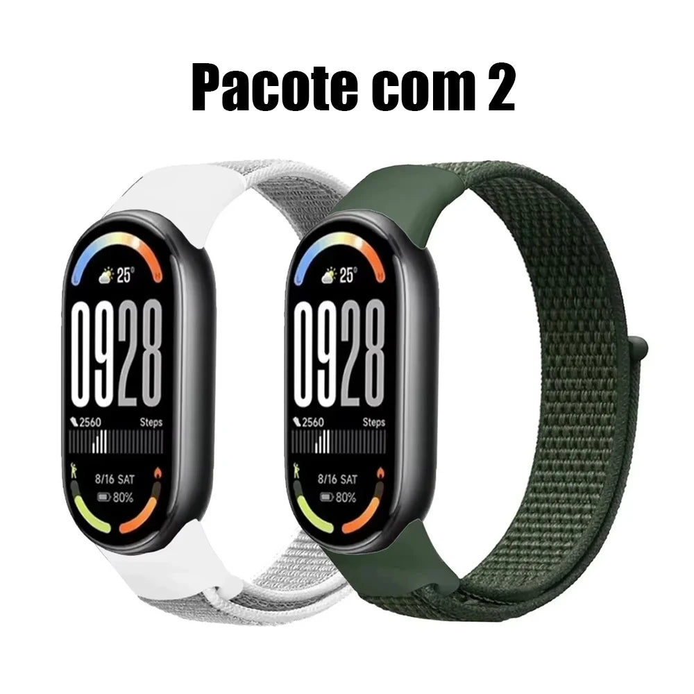 Pulseira Esportiva Nylon Xiaomi Mi Band 8/9/10 NFC - Acessório Smartband