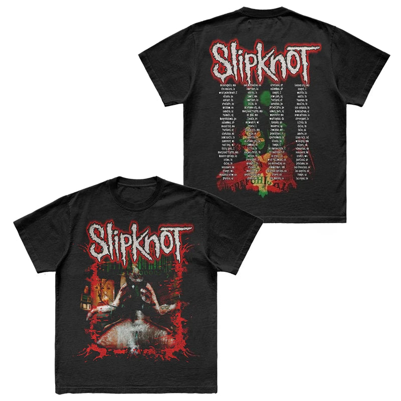 Camiseta Slipknot Gótica 100% Algodão - Estampada Streetwear Unissex