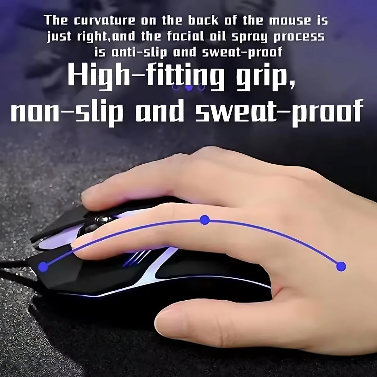 Teclado e Mouse com Iluminação de Fundo Arco-íris com Fio, Teclas Flutuantes Resistentes, Teclado Confortável e Durável para Escritório Empresarial