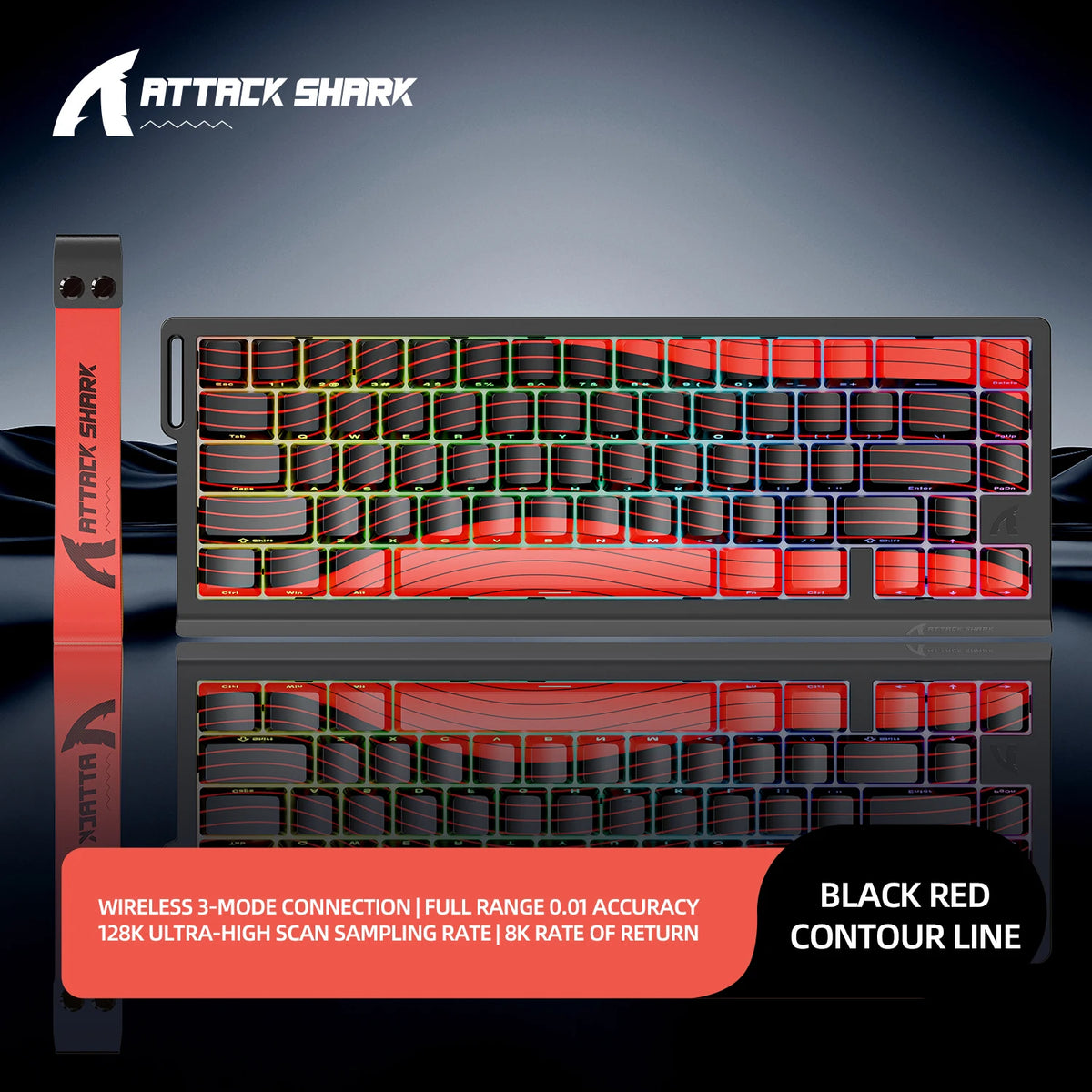 ATTACK SHARK X68HE X68Pro  Teclado Mecânico Magnético para Jogos Profissionais 0,01mm Gatilho Rápido 8000Hz SOCD/Rs 0,125ms Taxa de 128K