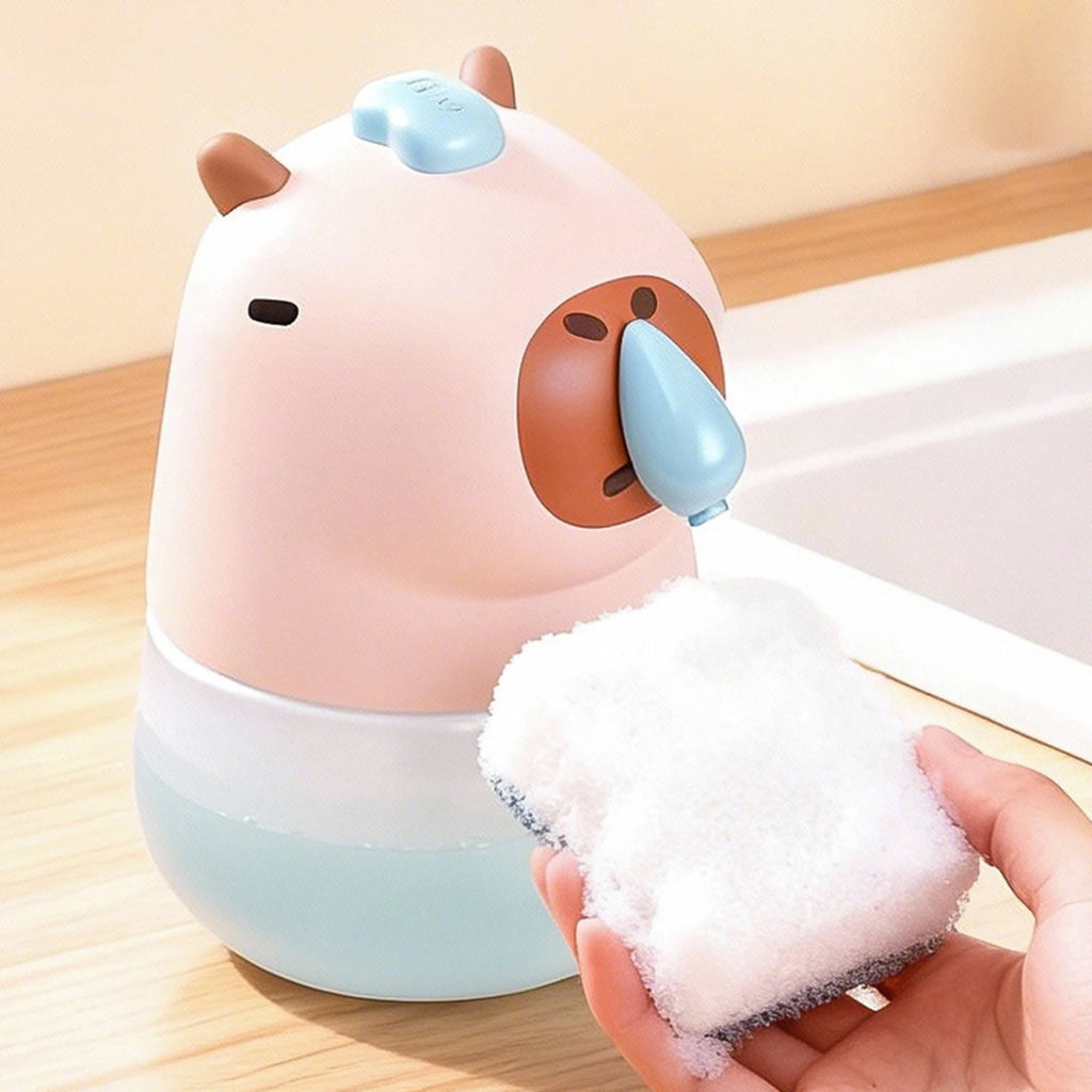 Dispensador de Sabão Líquido Capybara Sem Toque, Dispensador Automático de Sabão para Crianças, Acessórios para Banheiro e Cozinha USB