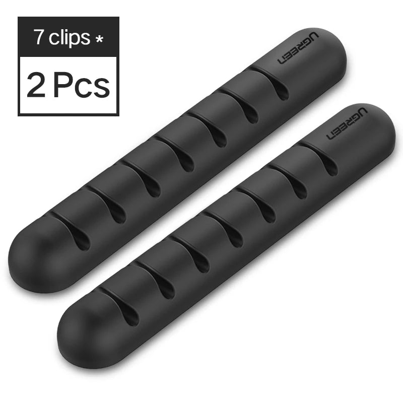 Ugreen-organizador de cabos de silicone, prendedor, usb, flexível, gerenciamento de fios, para mouse, fone de ouvido, fone de ouvido