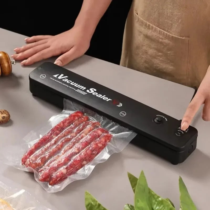 Gadgets de cozinha aferidor do vácuo alimentos casa máquina selagem armazenamento alimentos sacos plásticos aferidor portátil máquina preservação alimentos