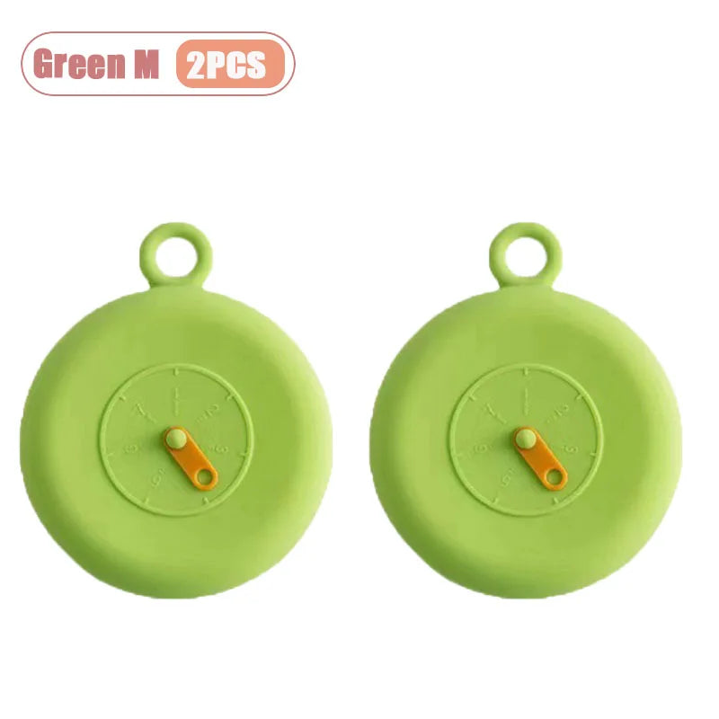 Conjunto de Tampas para Alimentos, Tampas Redondas Resistentes ao Calor, Tampas Universais para Sobras de Refrigerador, Tampas Reutilizáveis para Cozinha