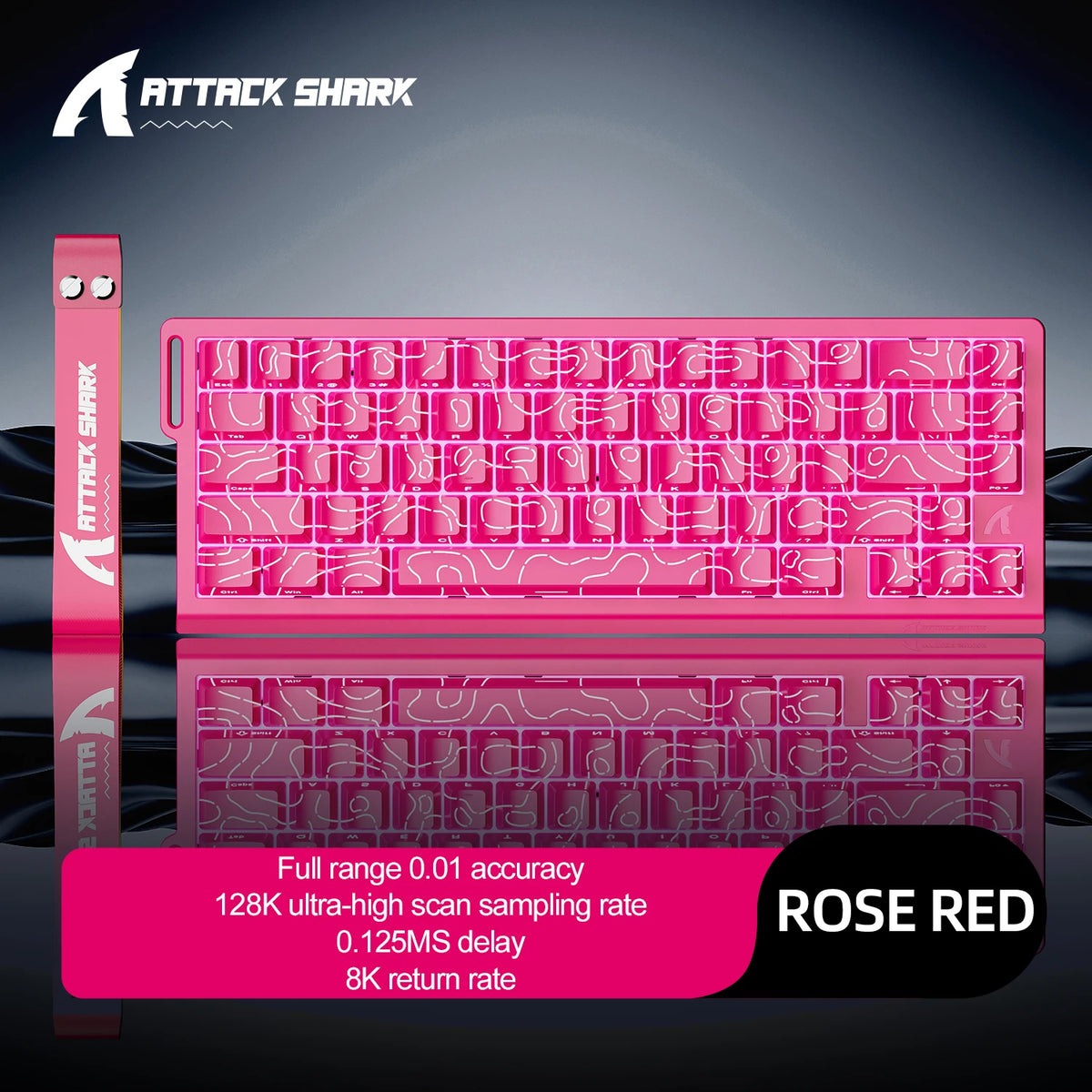 ATTACK SHARK X68HE X68Pro  Teclado Mecânico Magnético para Jogos Profissionais 0,01mm Gatilho Rápido 8000Hz SOCD/Rs 0,125ms Taxa de 128K