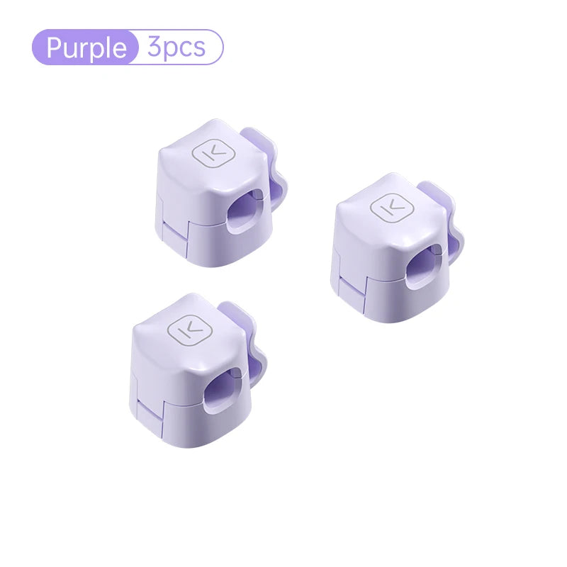 KUULAA 3/6 Pcs Clipe de cabo Suporte de cabo Adesivo Fio Keeper Organizador de cabos para escritório doméstico sob gerenciamento de mesa