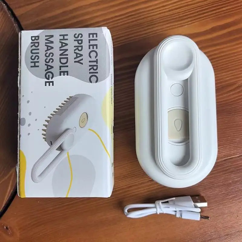Escova de Vapor Pet 3 em 1 - Removedora de Pelos com Spray