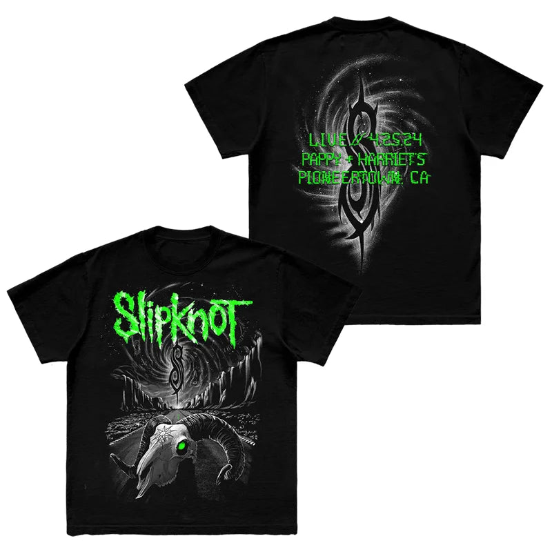 Camiseta Slipknot Gótica 100% Algodão - Estampada Streetwear Unissex