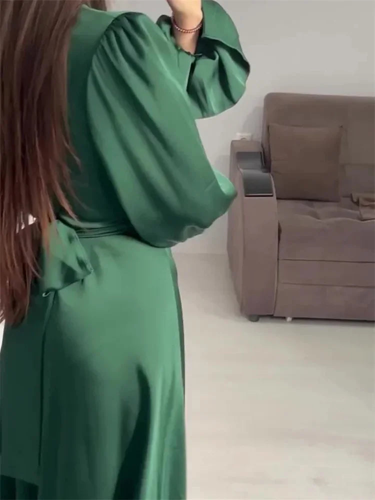 Vestido Maxi Feminino Elegante com Babados - Longo Patchwork Festa