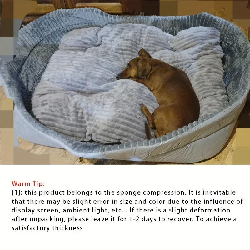 Cama Pet Universal Reversível - Almofada Macia Dupla Face 3D
