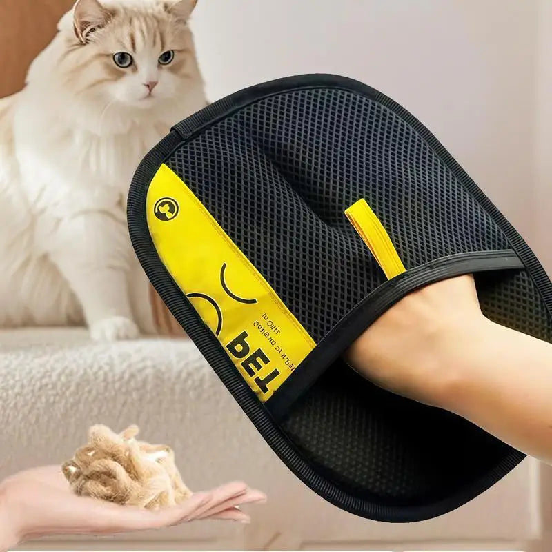 Luva Removedora de Pelos Pet Eletrostática - Reutilizável 2 em 1