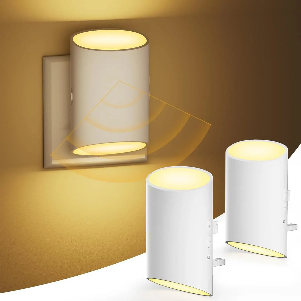 Luz noturna com sensor de movimento, luz led, lâmpadas com plugue eu/americanas, luz noturna infantil, lâmpada noturna sem fio para mesa de cabeceira, quarto