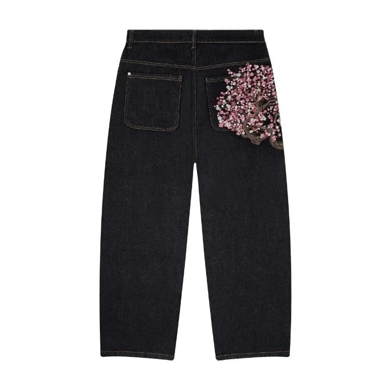 Calça Jeans Baggy Y2K Masculina - Vintage Bordada Estilo Hip Hop