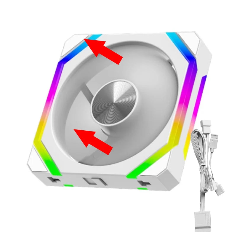 Ventoinha de Resfriamento JUMPEAK CS120 ARGB 360mm 240mm Modular Empilhável PWM Silenciosa 120mm RGB para Caixa de PC Gamer Resfriador de Água