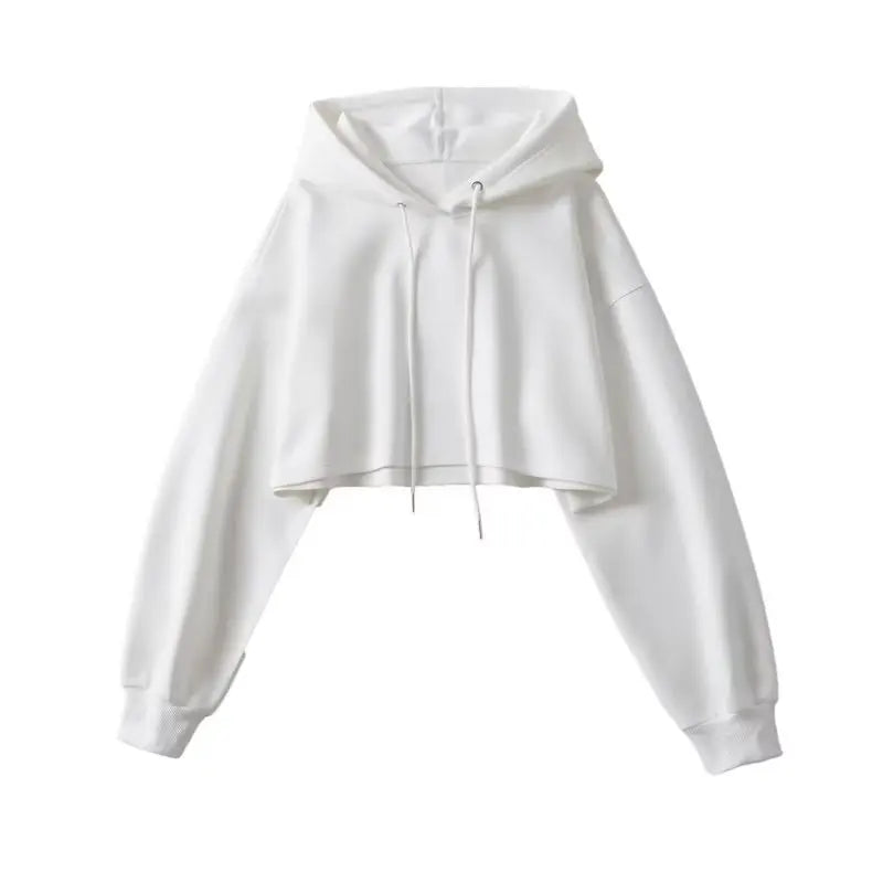 Moletom Cropped Feminino com Capuz - Streetwear Coreano Sexy