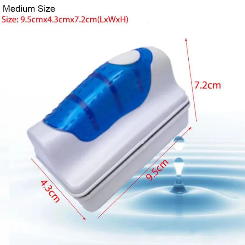 Escova magnética para aquário, tanque de peixes, flutuante, janela de vidro limpa, raspador de algas, escova de limpeza, acessórios para aquário