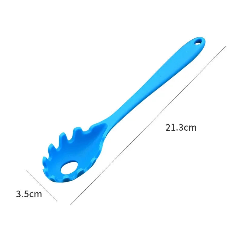 Escumadeira de Silicone Cabo Longo - Colher Coador para Macarrão