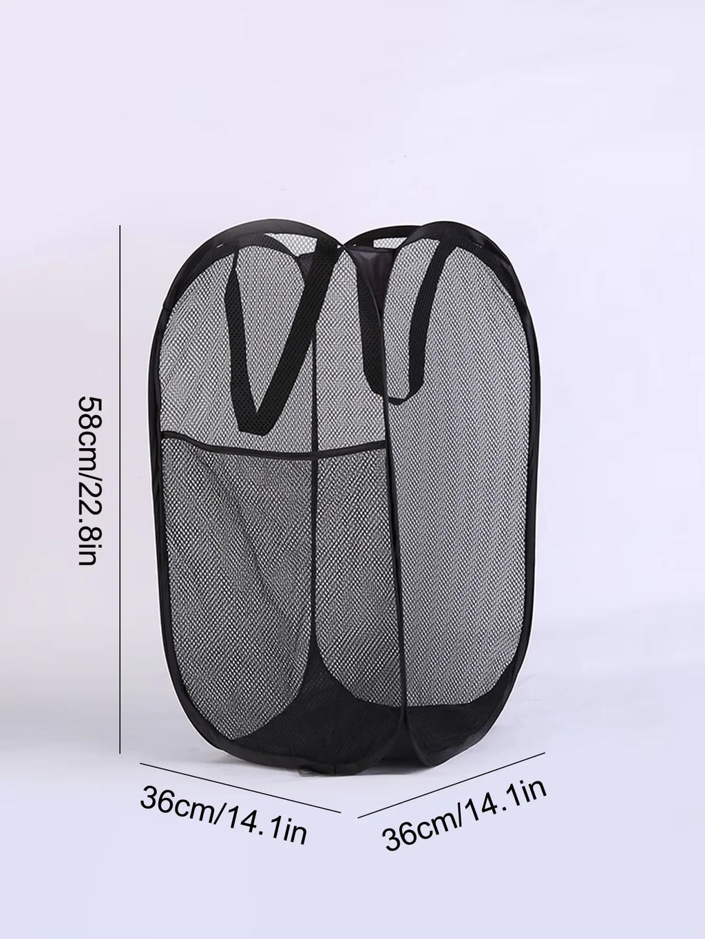 Cesto Dobrável para Separação de Roupa Suja, Cesto de Lavanderia, Cesto de Malha para Banheiro, Saco Organizador de Roupa, Balde com Estrutura, Bolsa de Armazenamento