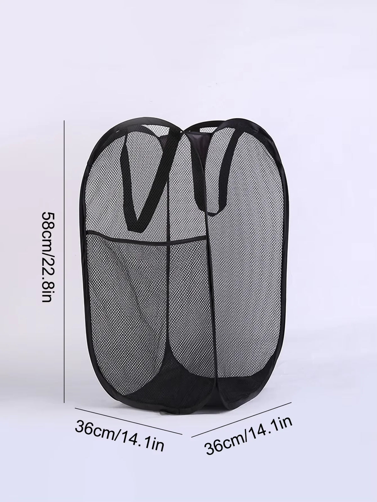Cesto Dobrável para Separação de Roupa Suja, Cesto de Lavanderia, Cesto de Malha para Banheiro, Saco Organizador de Roupa, Balde com Estrutura, Bolsa de Armazenamento