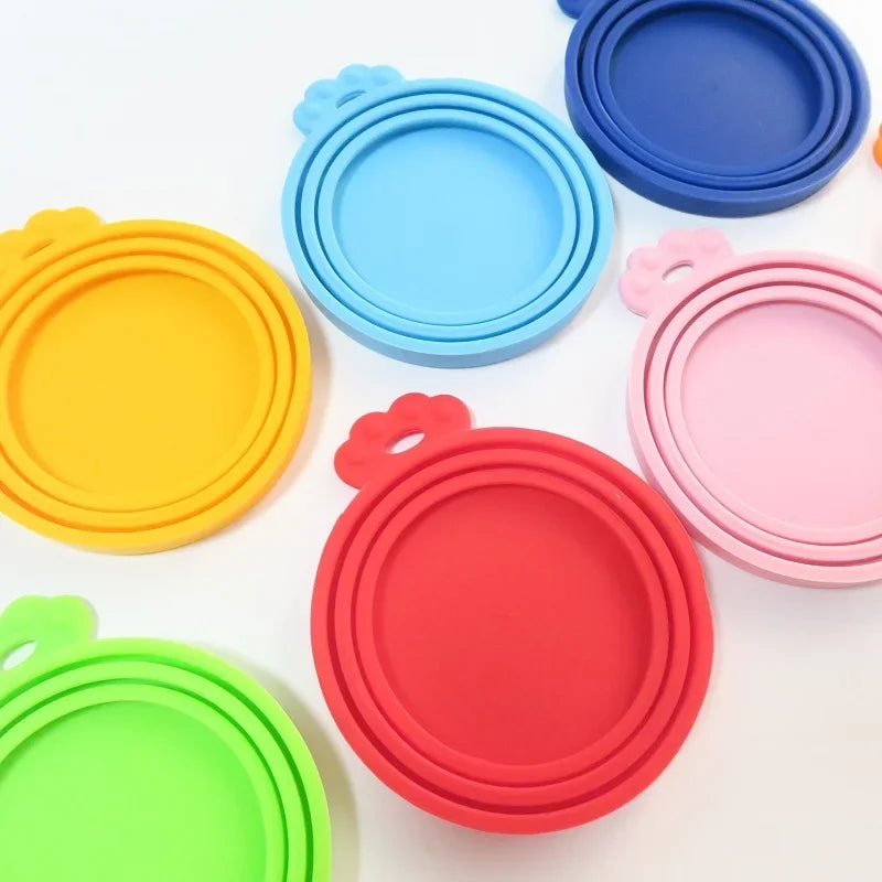 Tampa de Silicone Reutilizável para Latas de Ração - Vedação para Armazenamento de Alimentos para Cães e Gatos - Acessório Essencial para a Saúde Diária do Pet