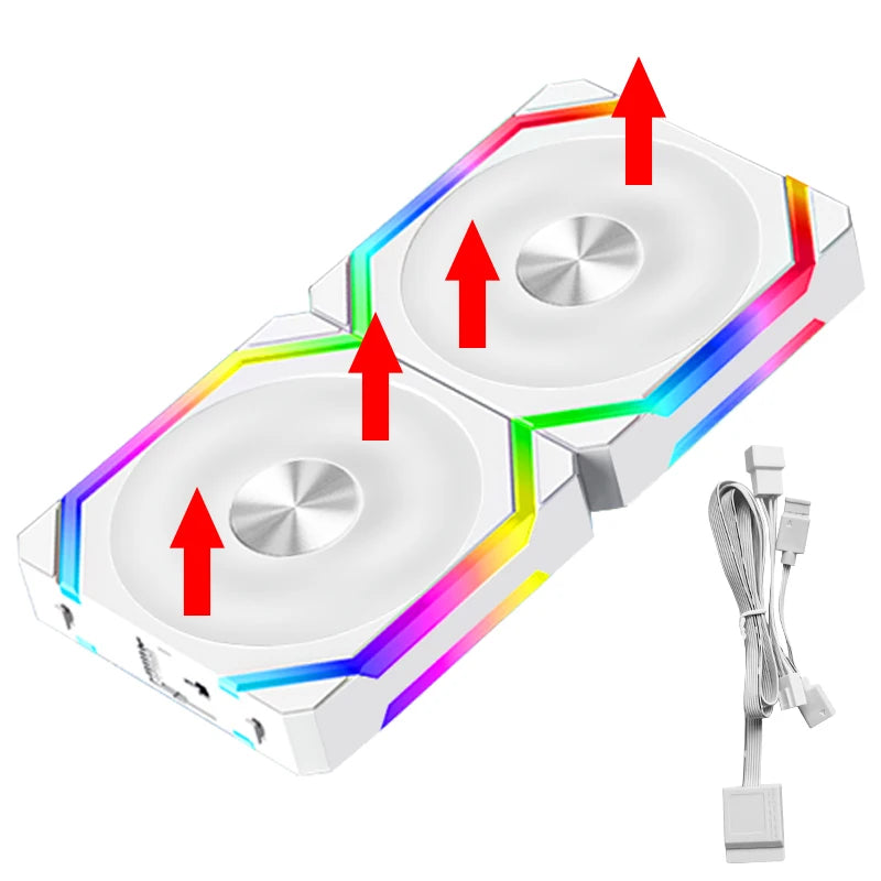 Ventoinha de Resfriamento JUMPEAK CS120 ARGB 360mm 240mm Modular Empilhável PWM Silenciosa 120mm RGB para Caixa de PC Gamer Resfriador de Água