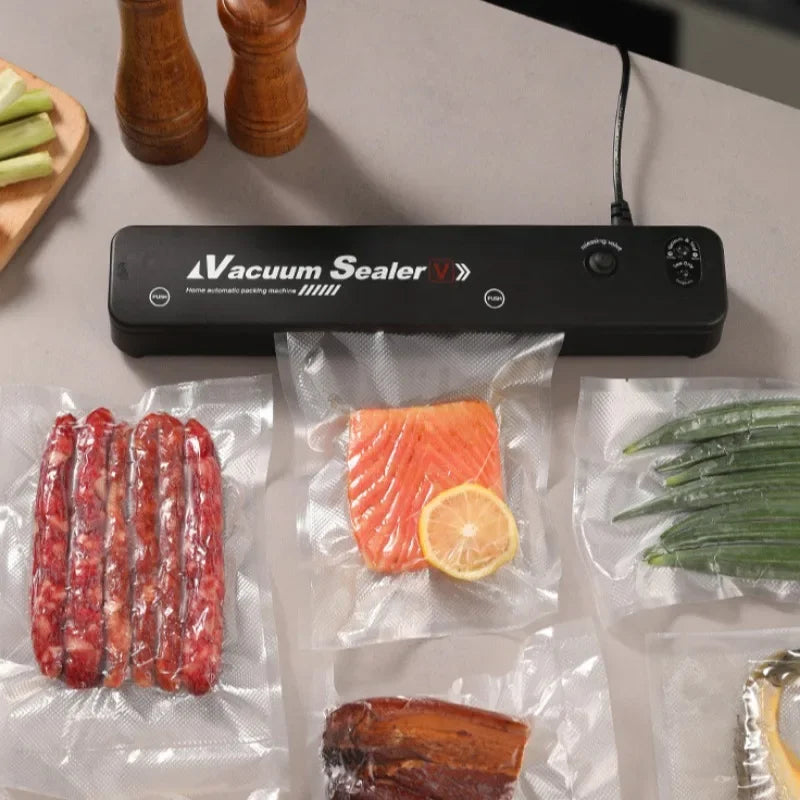 Gadgets de cozinha aferidor do vácuo alimentos casa máquina selagem armazenamento alimentos sacos plásticos aferidor portátil máquina preservação alimentos