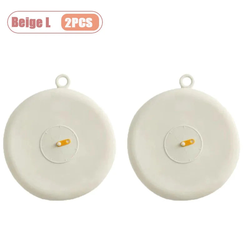 Conjunto de Tampas para Alimentos, Tampas Redondas Resistentes ao Calor, Tampas Universais para Sobras de Refrigerador, Tampas Reutilizáveis para Cozinha