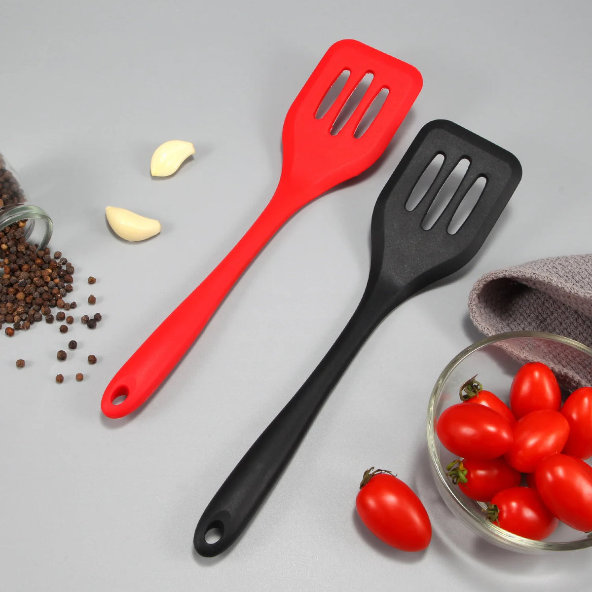 Espátulas de Silicone para Cozinha - Kit Utensílios Antiaderentes