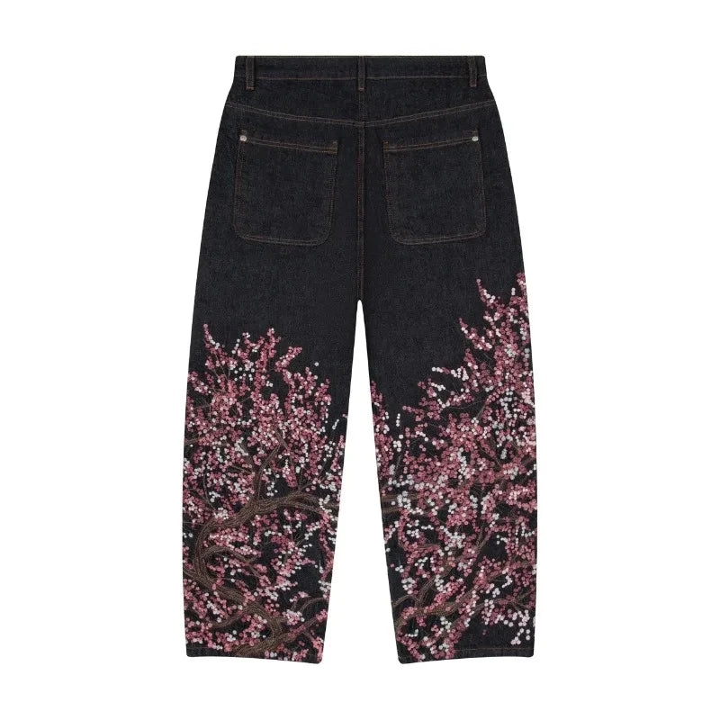 Calça Jeans Baggy Y2K Masculina - Vintage Bordada Estilo Hip Hop