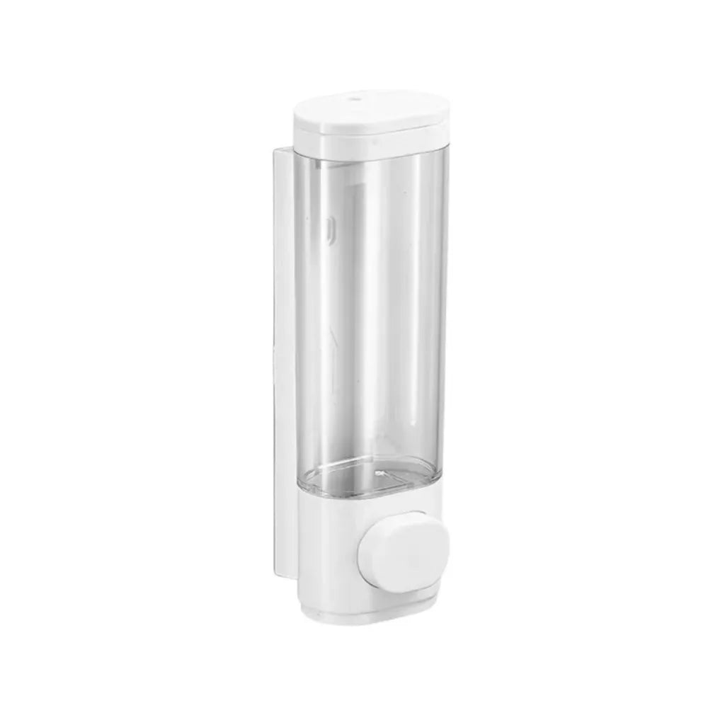 Dispensador Manual de Sabão em Plástico ABS Durável, Branco e Preto, Montado na Parede, Dispensador de Shampoo e Gel, Recipiente de Sabão Líquido para Hotel