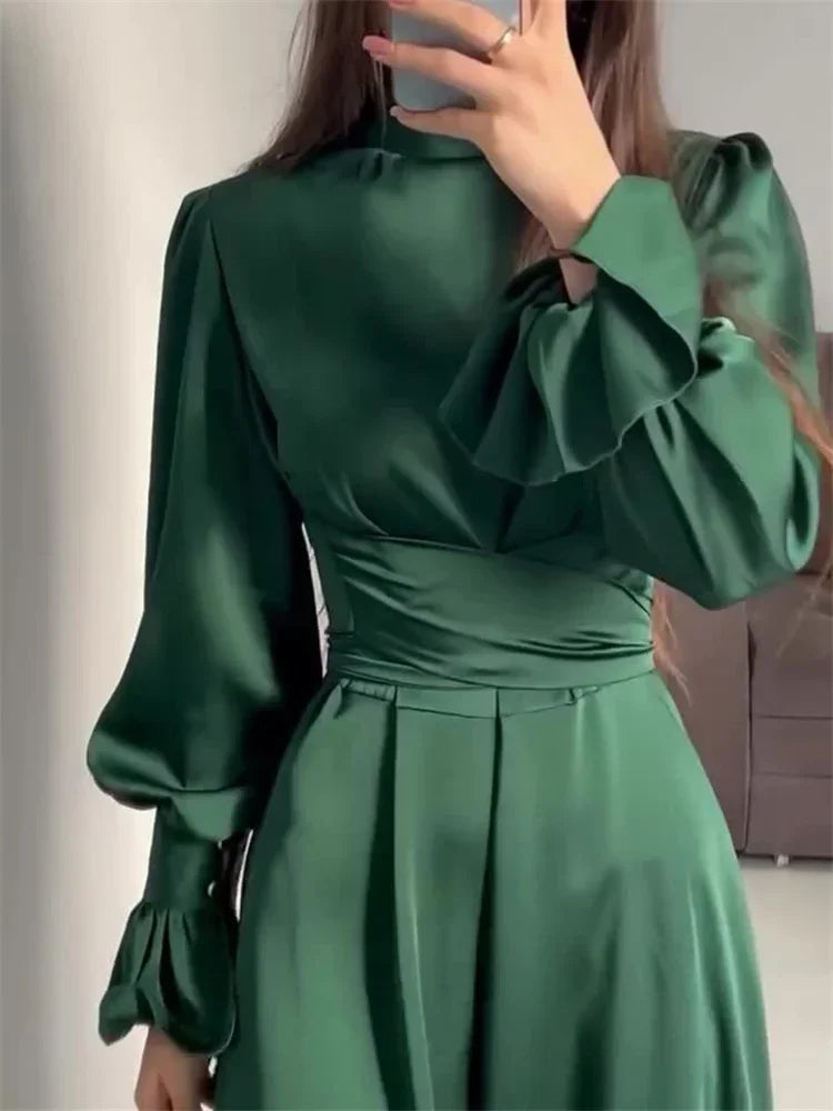 Vestido Maxi Feminino Elegante com Babados - Longo Patchwork Festa