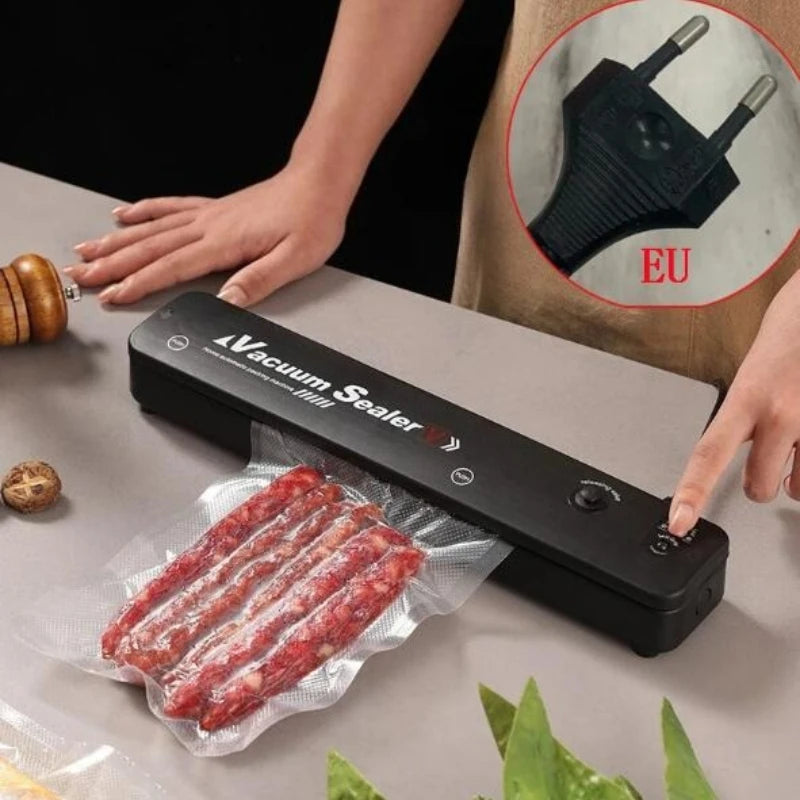 Gadgets de cozinha aferidor do vácuo alimentos casa máquina selagem armazenamento alimentos sacos plásticos aferidor portátil máquina preservação alimentos