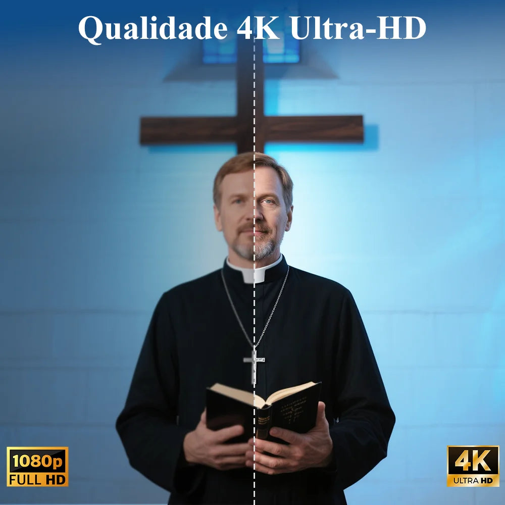 Câmera KATOVJJTS 4K PTZ com POE USB3.0 AI Framing HDMI Câmera de Vídeo Profissional para Conferências e Transmissão ao Vivo na Igreja